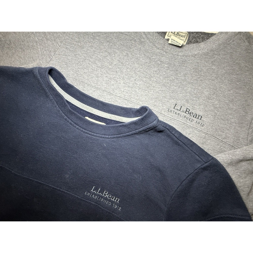 LL.Bean Men's Sweater Bundle Large Blue/gray - Picture 2 of 16